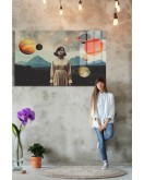 Popart Digital Sanatlar,3d Dekoratif Baskı Yatay Cam Tablo 62