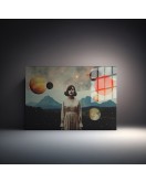Popart Digital Sanatlar,3d Dekoratif Baskı Yatay Cam Tablo 62