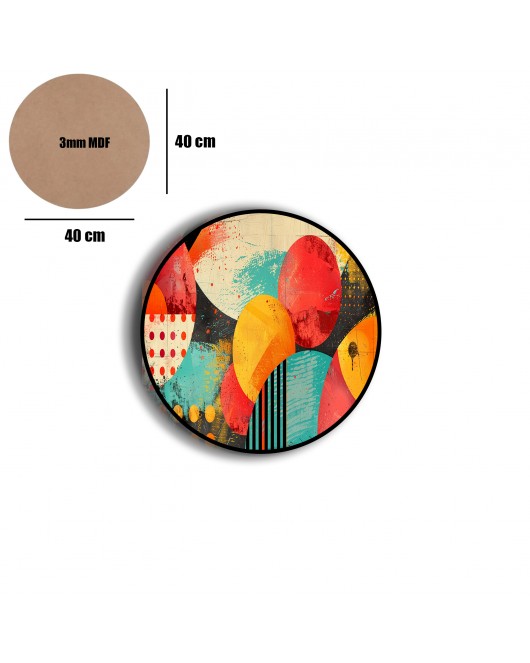 Amerikan Servis, MDF Supla Takımı 6 Adet (6'lı Takım) Dijital Baskı Yuvarkak 249