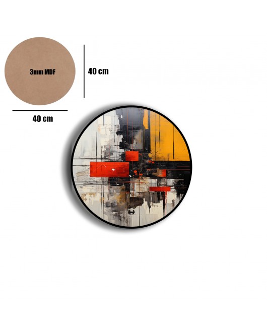 Amerikan Servis, MDF Supla Takımı 6 Adet (6'lı Takım) Dijital Baskı Yuvarkak 24
