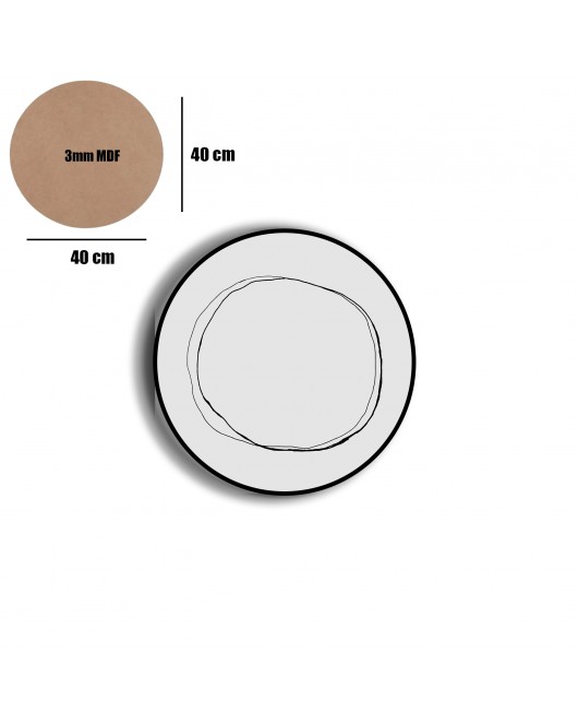 Amerikan Servis, MDF Supla Takımı 6 Adet (6'lı Takım) Dijital Baskı Yuvarkak 210