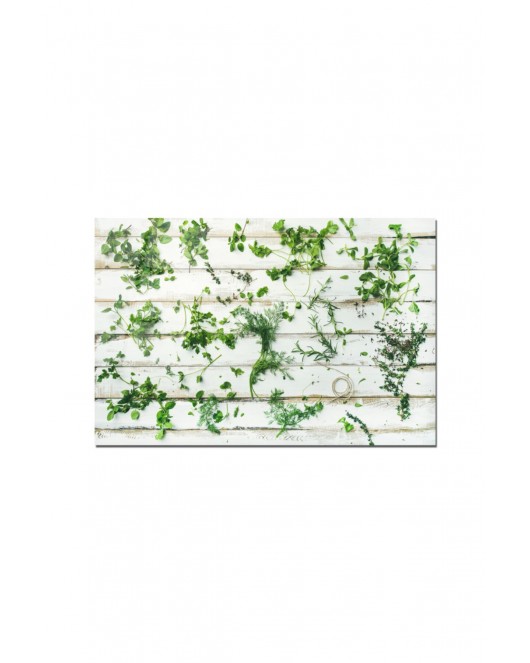 Antibakteriyel Cam Kesme Tahtası | Baskılı Kesim Tablası | 25 x 35 cm