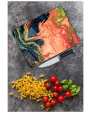 Renkli Tuval | Cam Kesme Tahtası | 25 x 35 cm