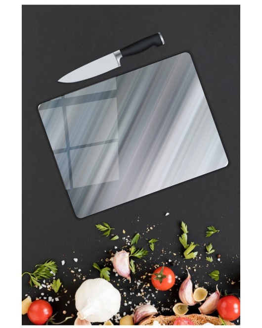 Gri Cam Kesme Tahtası 25 x 35 cm