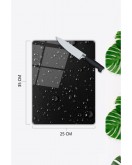 Su Damlacıkları Cam Kesme Tahtası 25 x 35 cm