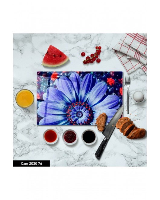 Baskılı Cam Kesme Tahtası |temperli Cam | 25 x 35 cm