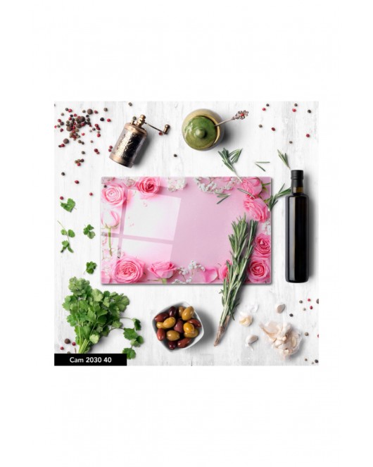 Cam Kesme Tahtası | Baskılı Kesim Tablası 25 x 35 cm