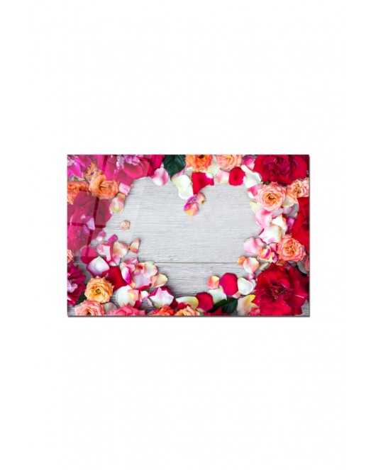 Antibakteriyel Cam Kesme Tahtası | Baskılı Kesim Tablası | 25 x 35 cm