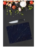 Siyah Mermer Görünümlü Cam Kesme Tahtası 25 cm X 35 cm 25 x 35 cm