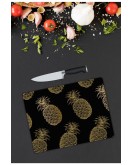 Ananas Desenli | Cam Kesme Tahtası | 25 x 35 cm