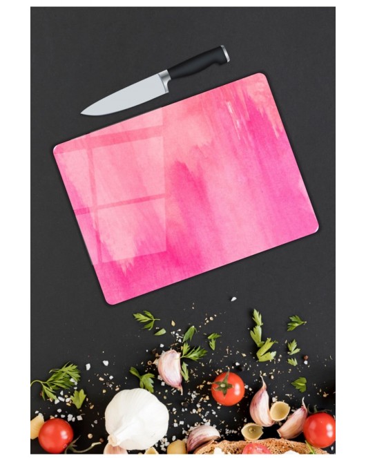 Pembe | Cam Kesme Tahtası | 25 x 35 cm