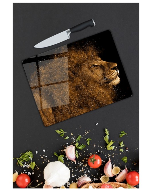 Aslan | Cam Kesme Tahtası | 25 x 35 cm