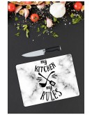 My Kitchen My Rules | Cam Kesme Tahtası | 25 x 35 cm