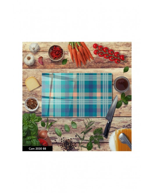 Cam Kesme Tahtası Baskılı Kesim Tablası 25 x 35 cm