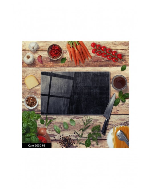 Cam Kesme Tahtası Baskılı Kesim Tablası 25 x 35 cm